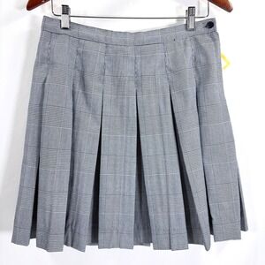 Dennis Uniform Junior Navy White Shadow Plaid Pleated Skirt J3